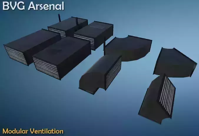 Modular Ventilation - HQ Low-poly 3D model