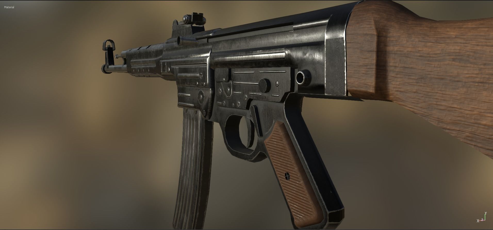 StG-44 Sturmgewehr-44 MP-44 Low-poly 3D model_2