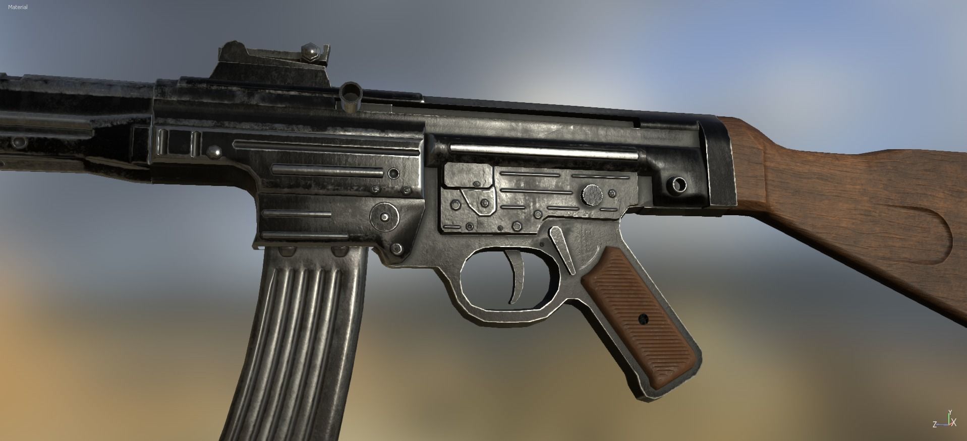 StG-44 Sturmgewehr-44 MP-44 Low-poly 3D model_0