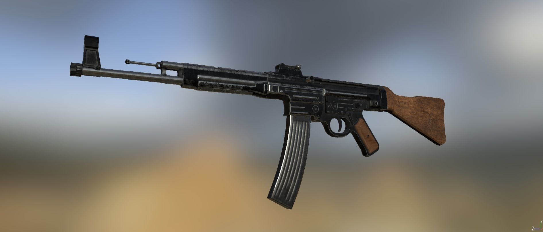 StG-44 Sturmgewehr-44 MP-44 Low-poly 3D model_4
