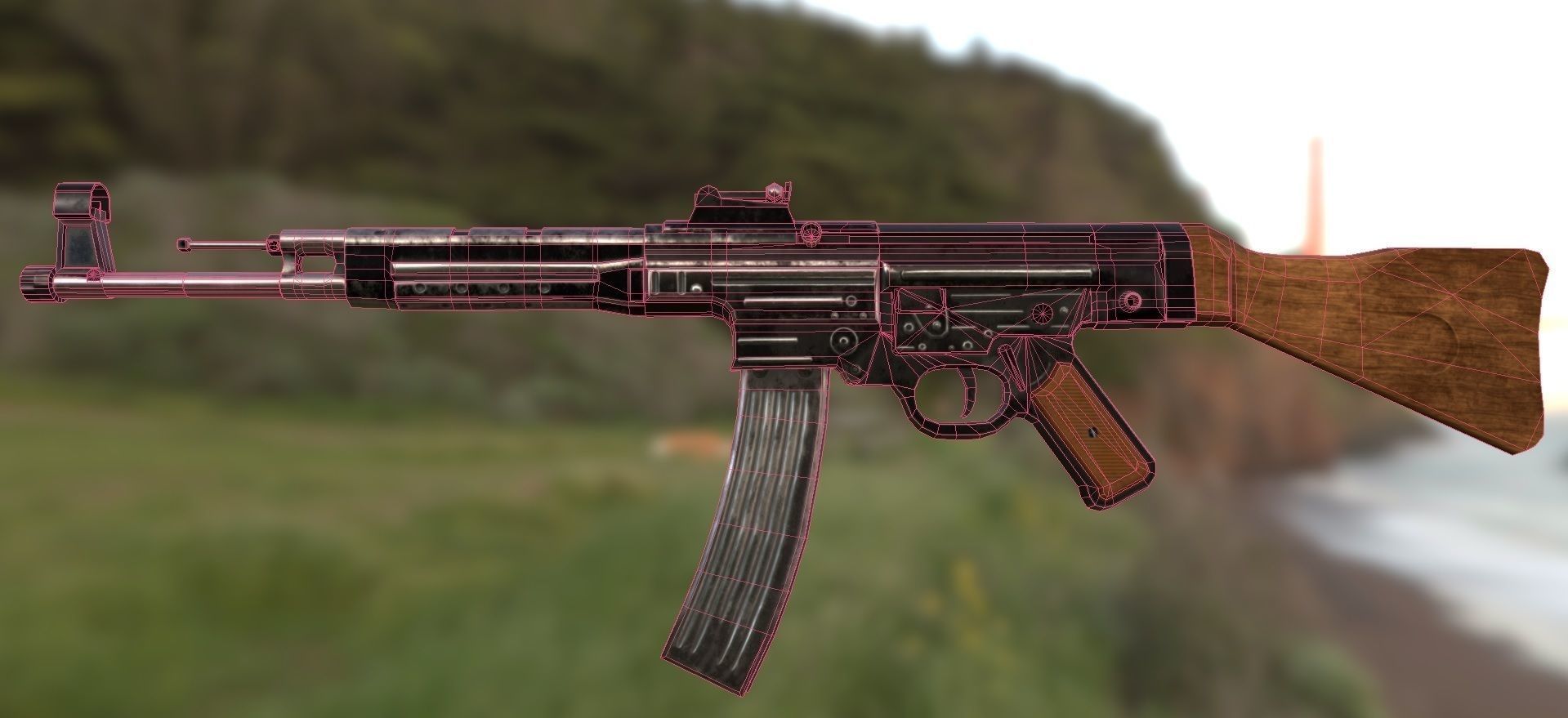 StG-44 Sturmgewehr-44 MP-44 Low-poly 3D model_3