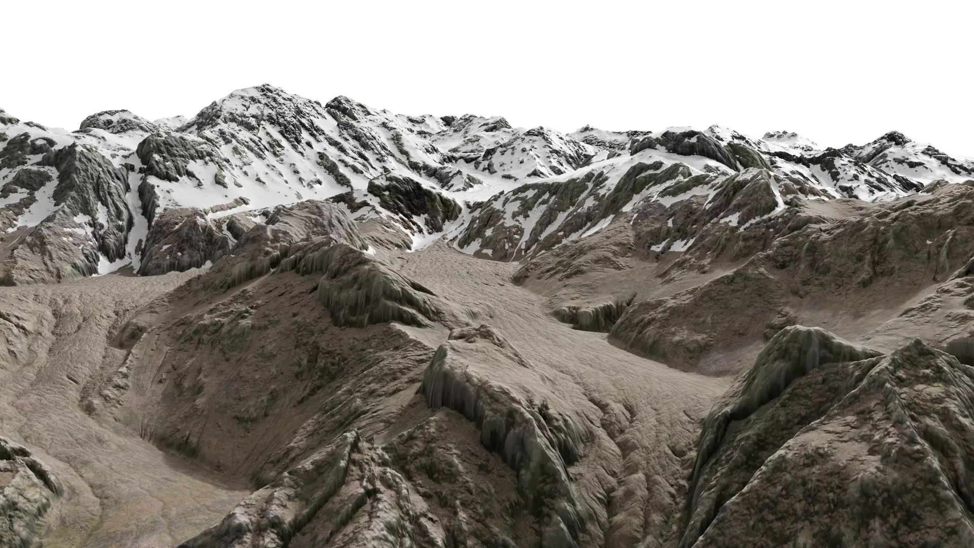 Snow Mountain Glacier Model 3D model