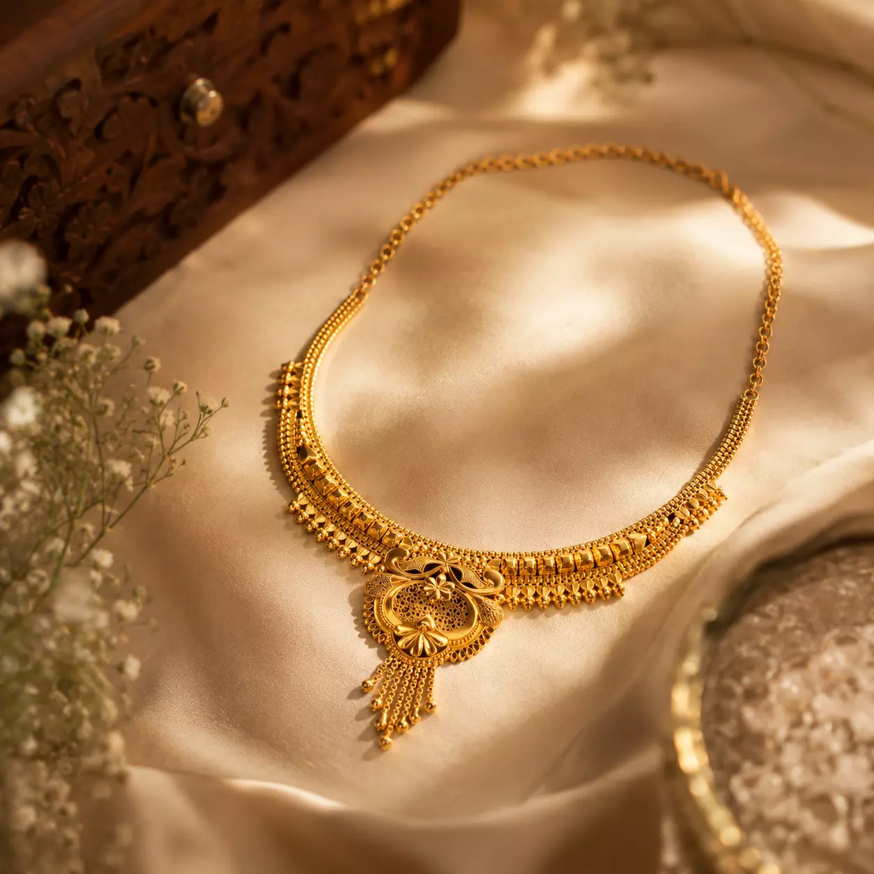 Traditional Gold Necklace Jewelry Model 3D model