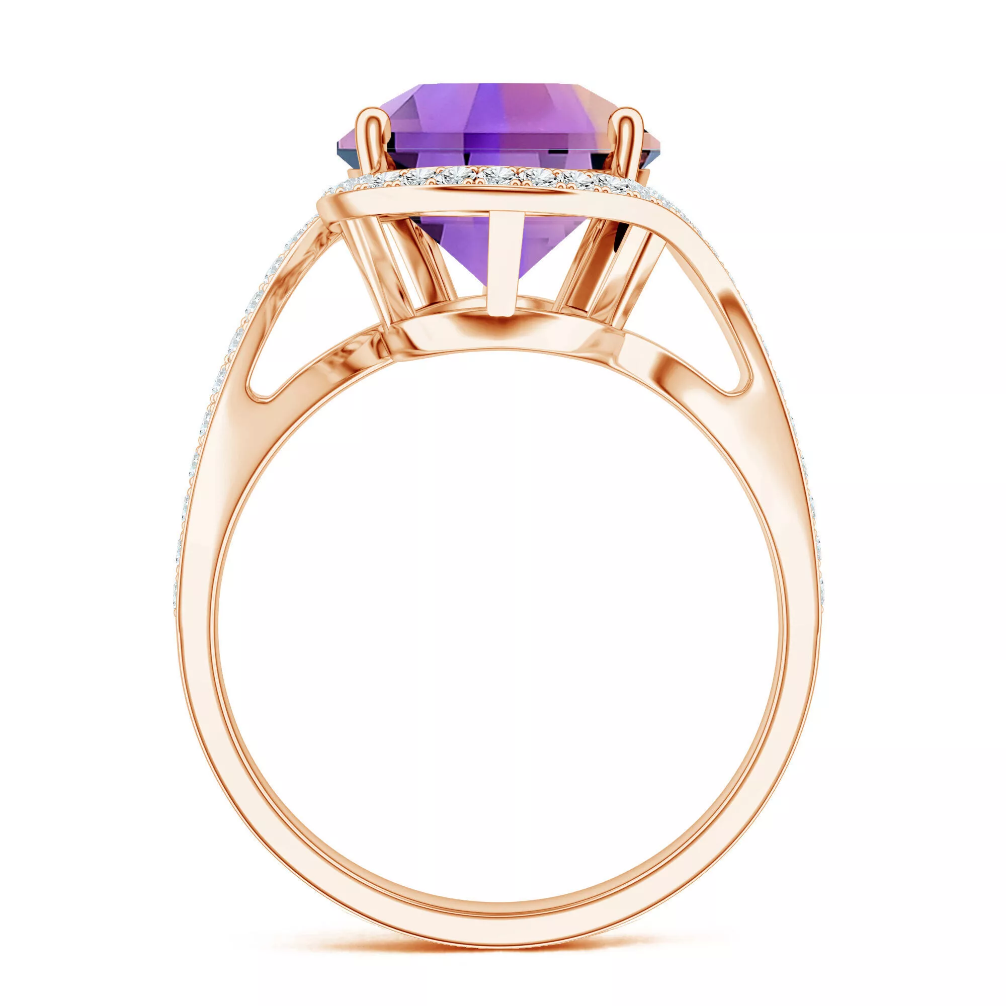 pear shaped halo ring 3D print model