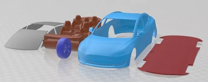 Tesla Model 3 2018 Printable Car 3D print model