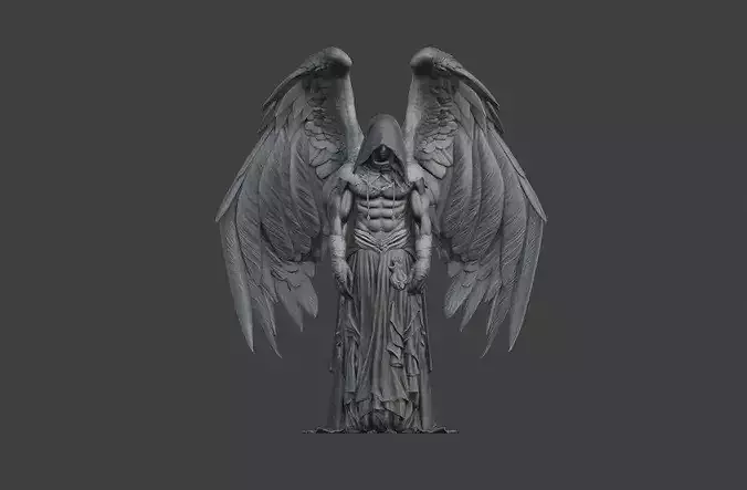 Ashen Angel on the Shore