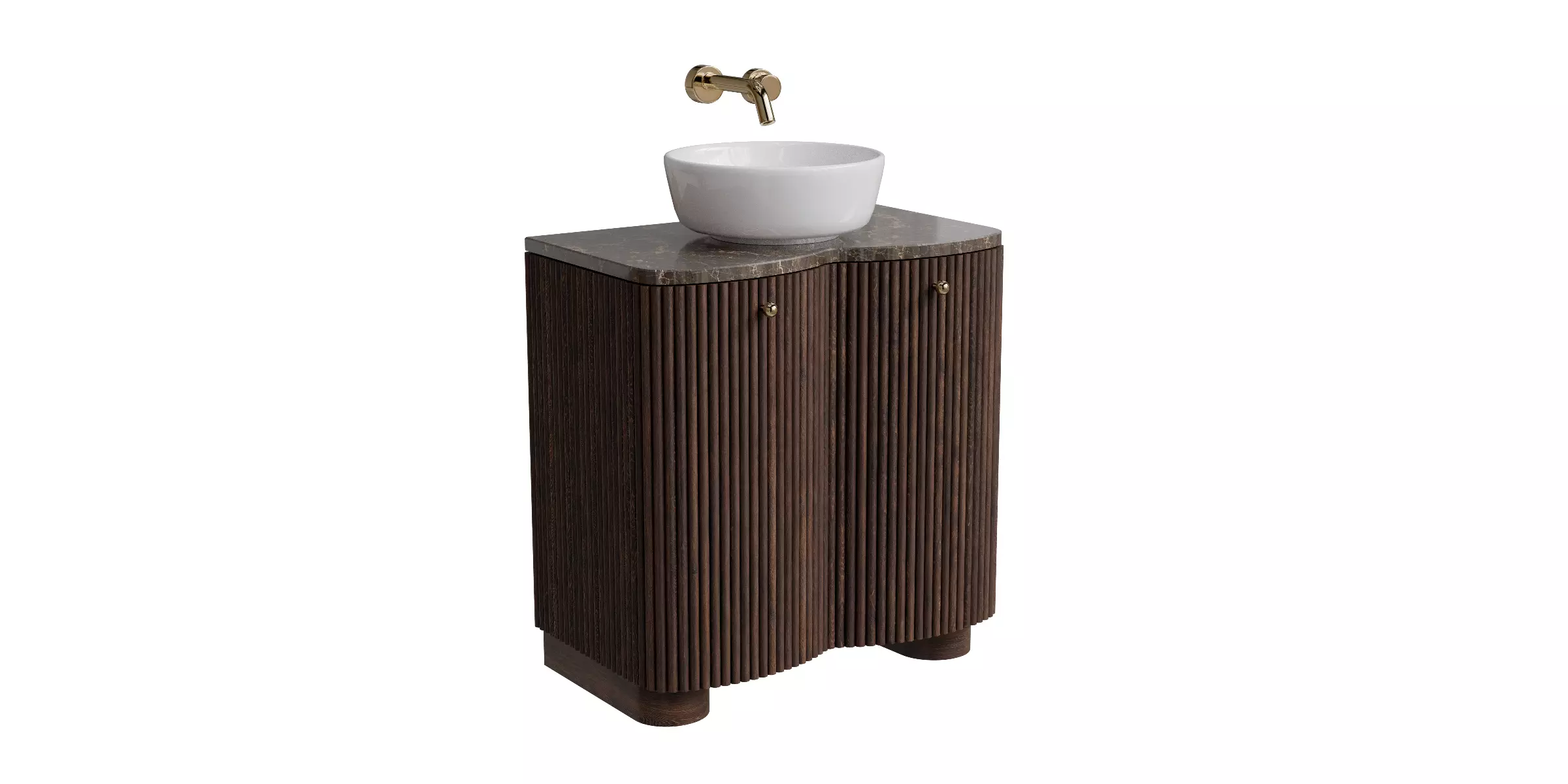 Premium Under Sink Storage Cabinet Low-poly 3D model