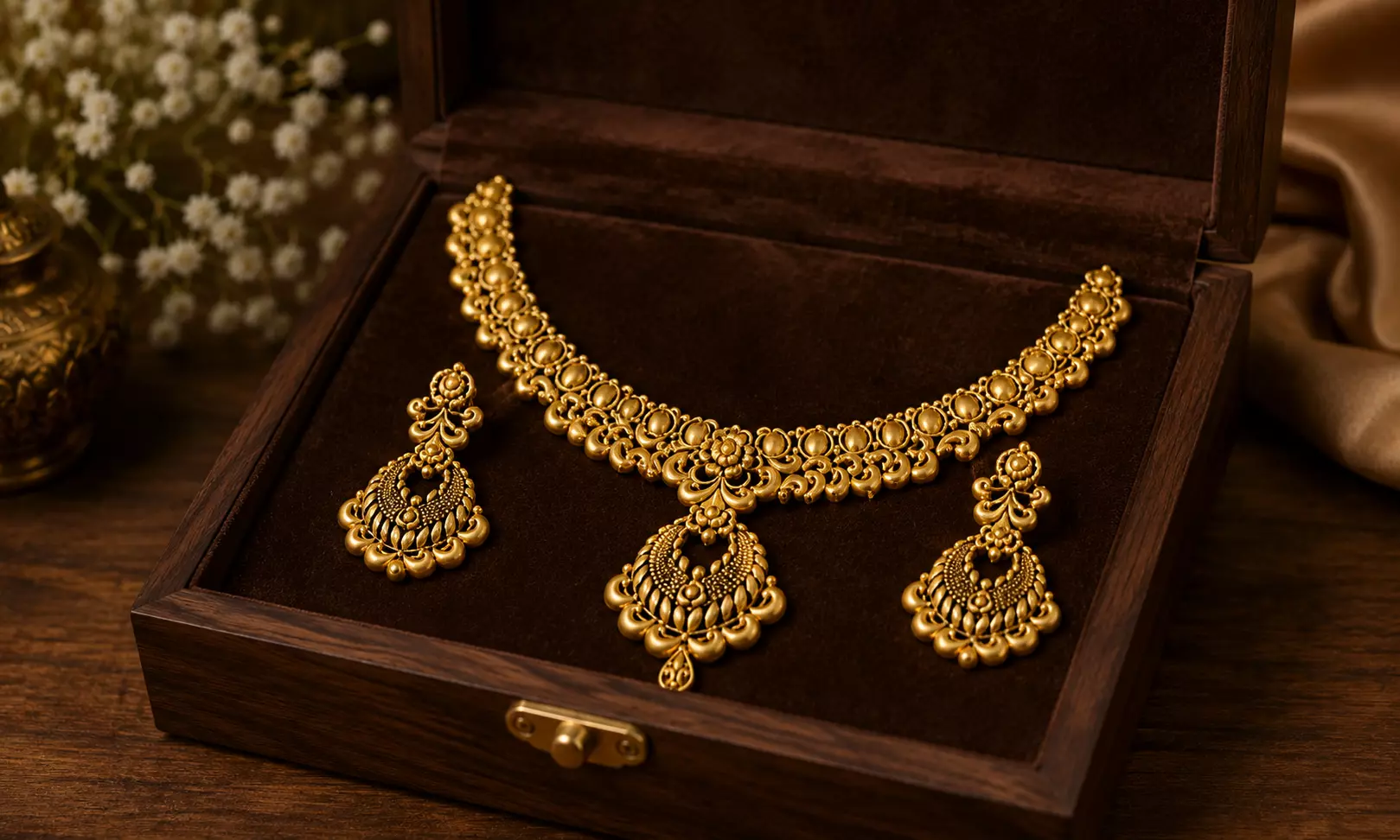 Traditional Gold Jewelry Set Model 3D model