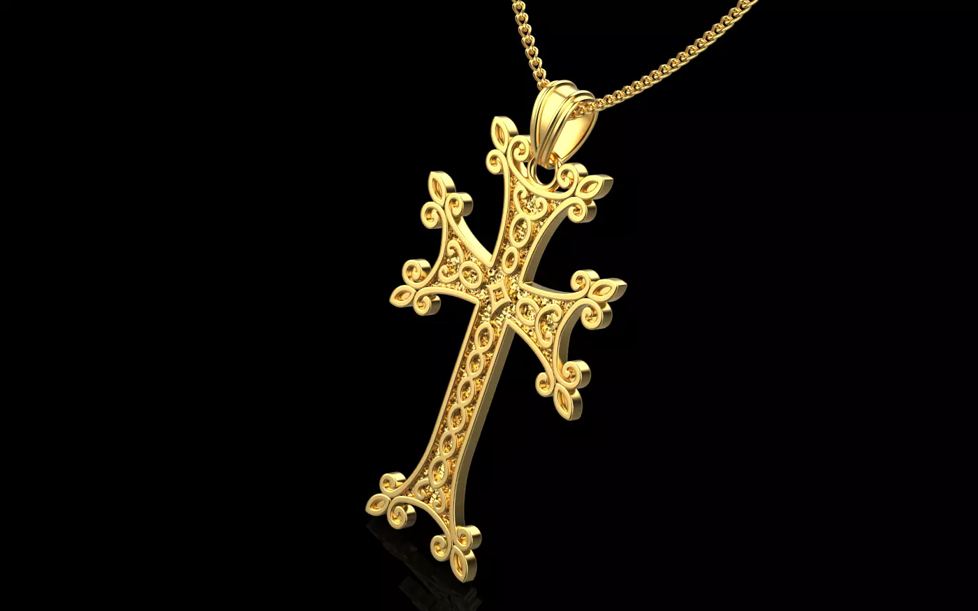 Armenian cross pendant 0026 3D print model