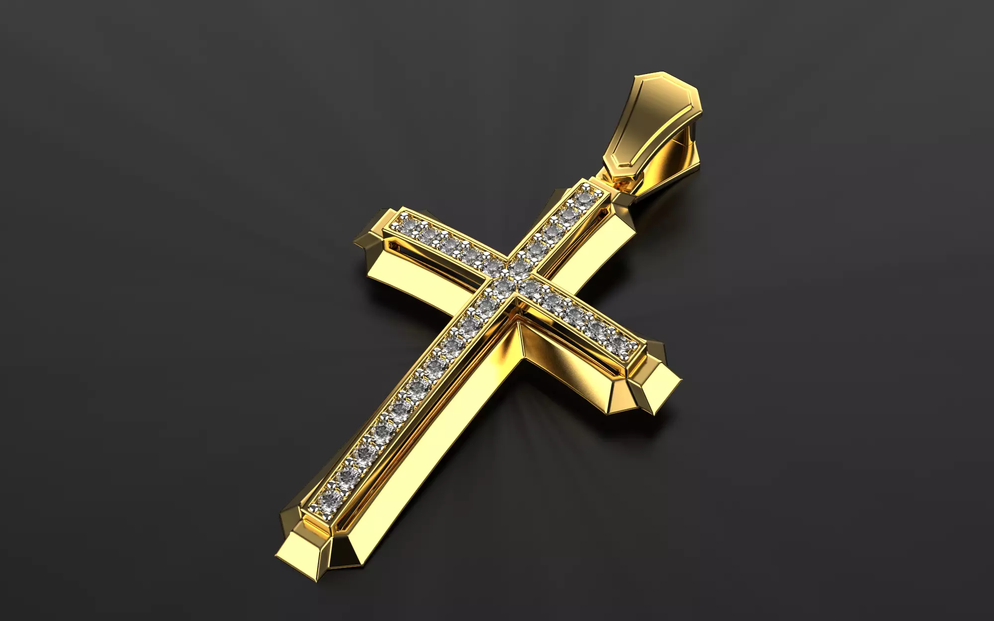 cross pendant 0033 3D print model
