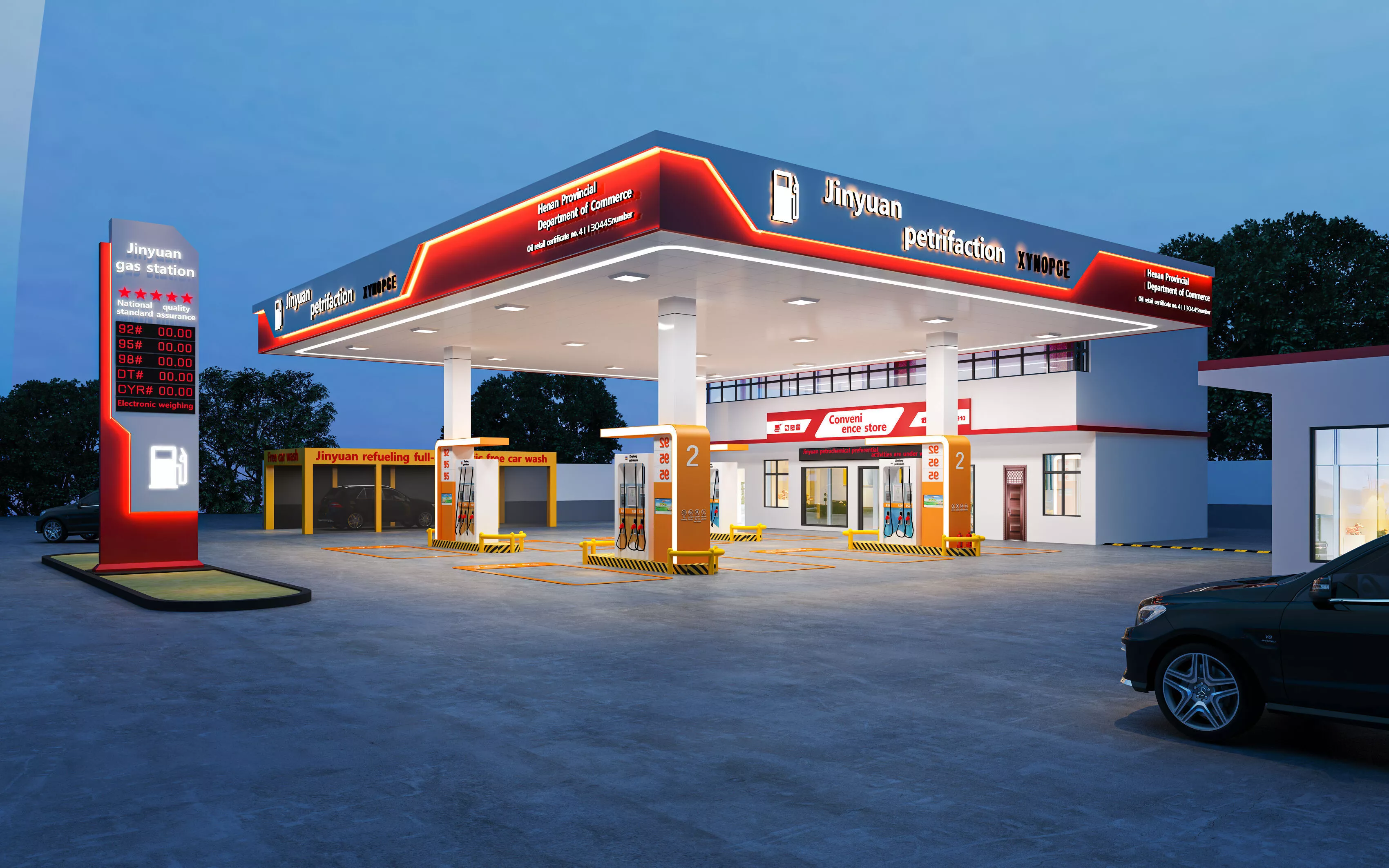 gas station 3D model