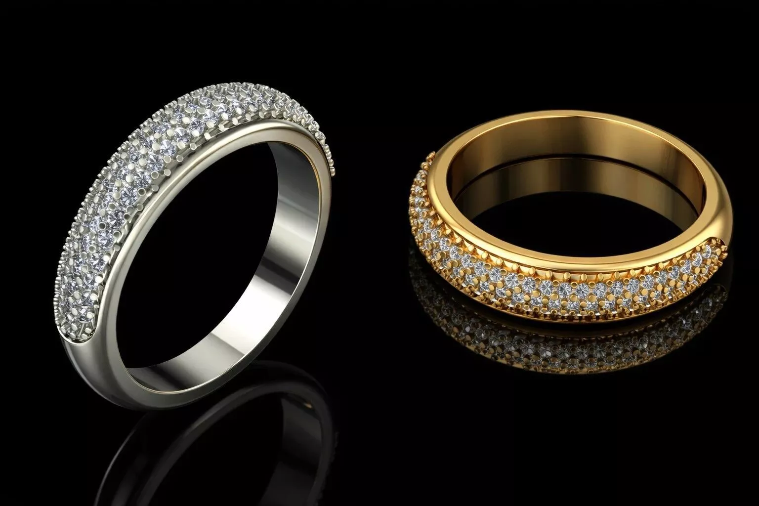 Diamond Ring Luxury Jewelry 3D print model