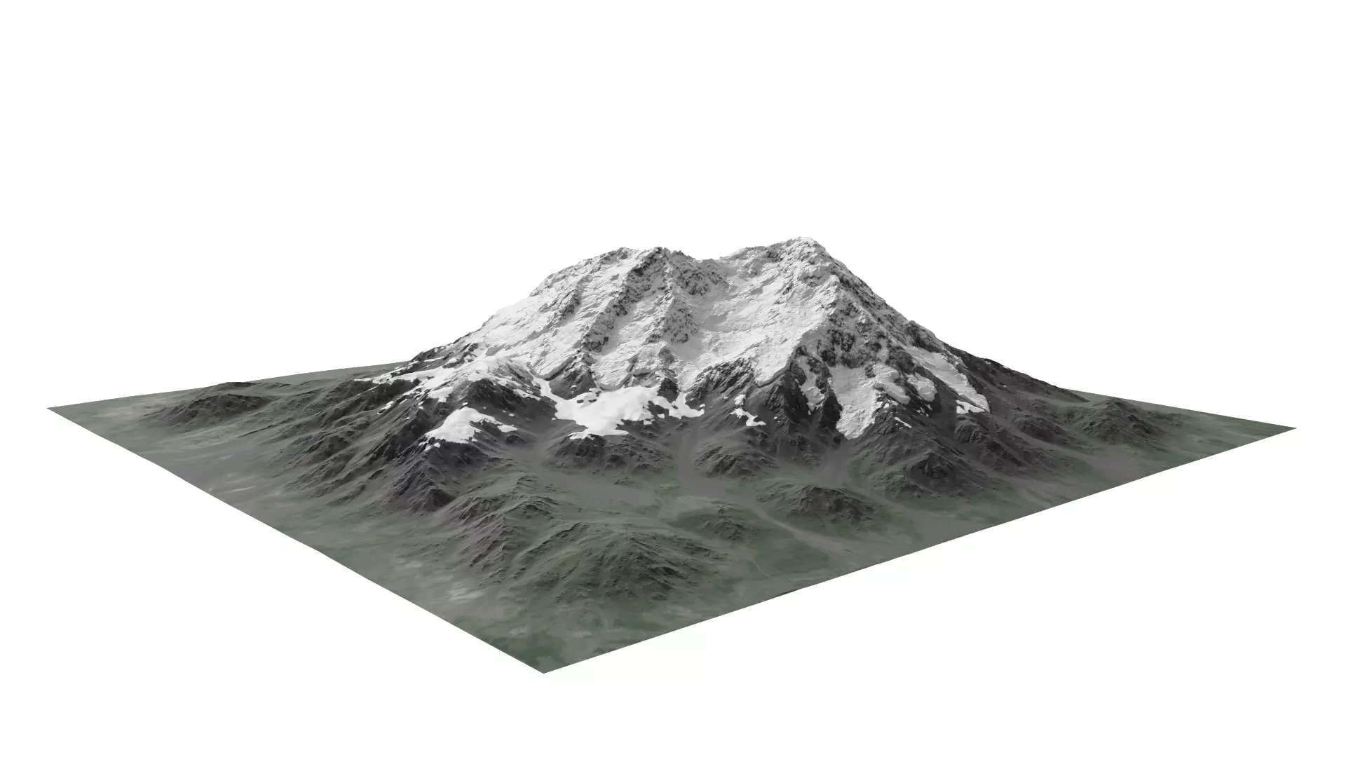 Snow Mountain Glacier Model 3D model