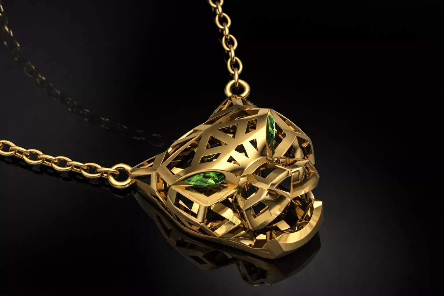 Panthere Pendant Brand Jewelry Luxury Gold 3D print model