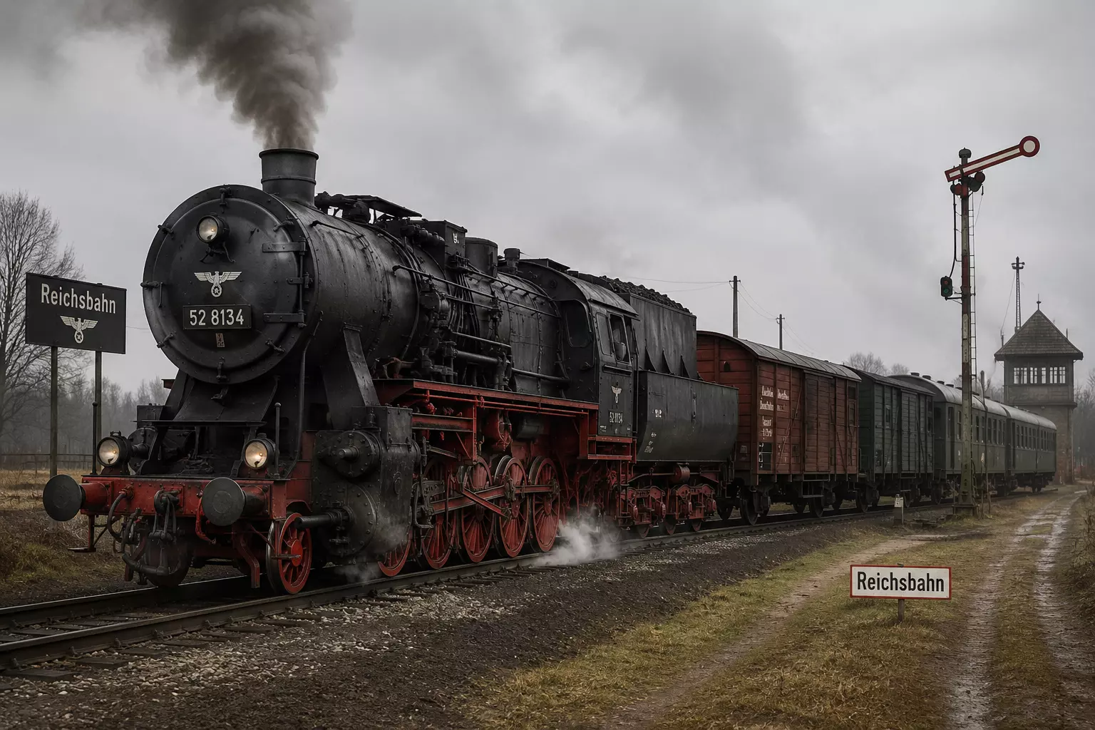 German Steam Locomotive BR52 Highly Detailed STL 3D print model