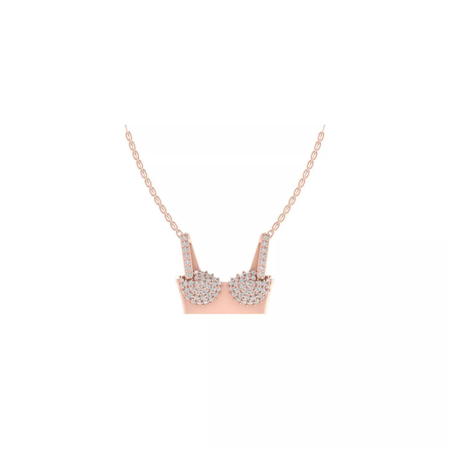 Unique Diamond Bralette Top Pendant 3D Print CAD 3D print model