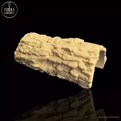 Reptile Habitat 4 Bundle Corner Cave Tunnel Rock Bowl Tree STL 3D print model 6