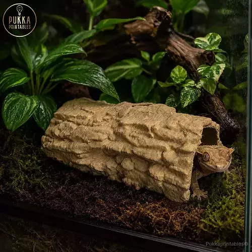 Reptile Habitat 4 Bundle Corner Cave Tunnel Rock Bowl Tree STL 3D print model 4