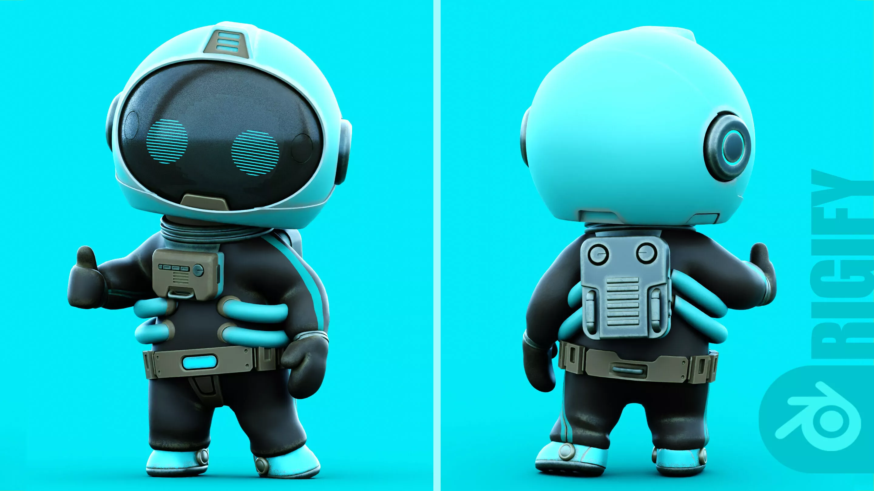 SPACE MAN-03 RIGGED 3D model
