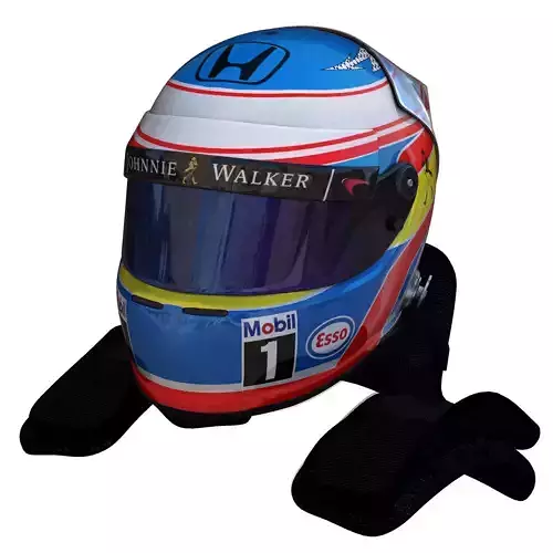 Alonso Helmet 2016 Low-poly 3D model