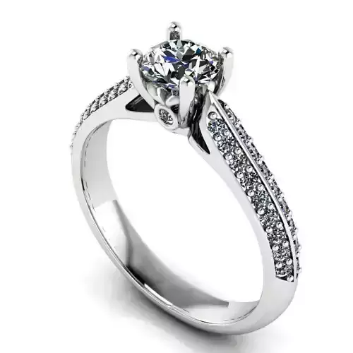 Engagement Cathedral Shank Diamond Ring RD0142