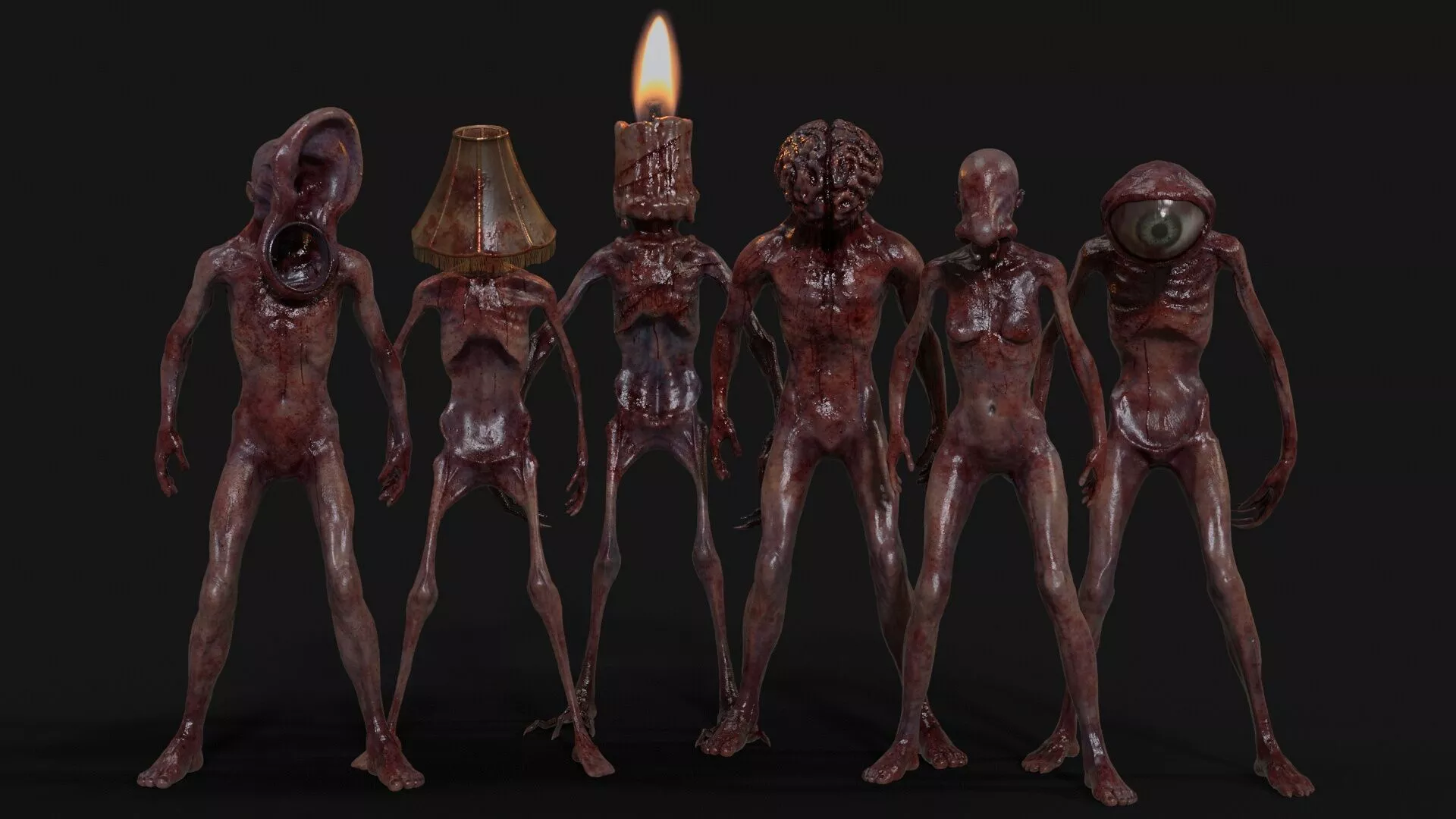 Mutant Horror Pack Low-poly 3D model