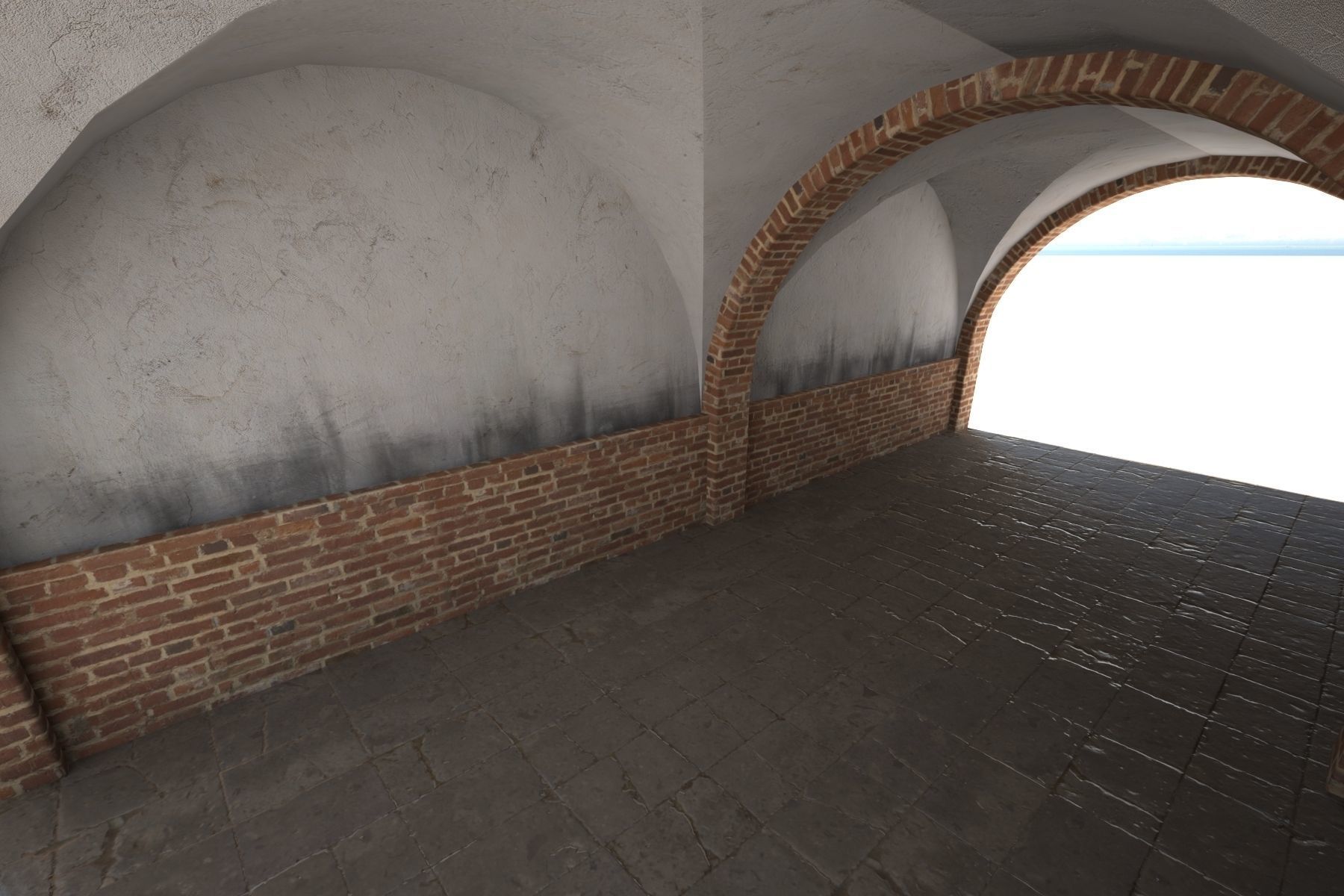 Building Gateway Low Poly Low-poly 3D model_5