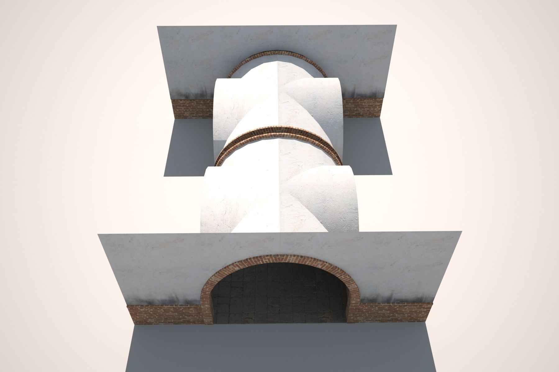 Building Gateway Low Poly Low-poly 3D model_3