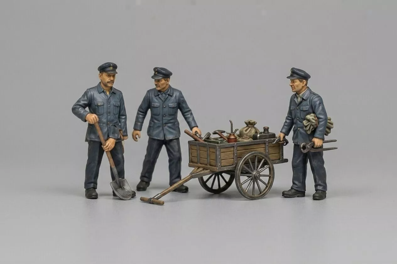 Railway Maintenance Crew with Handcart LGB 3D print model