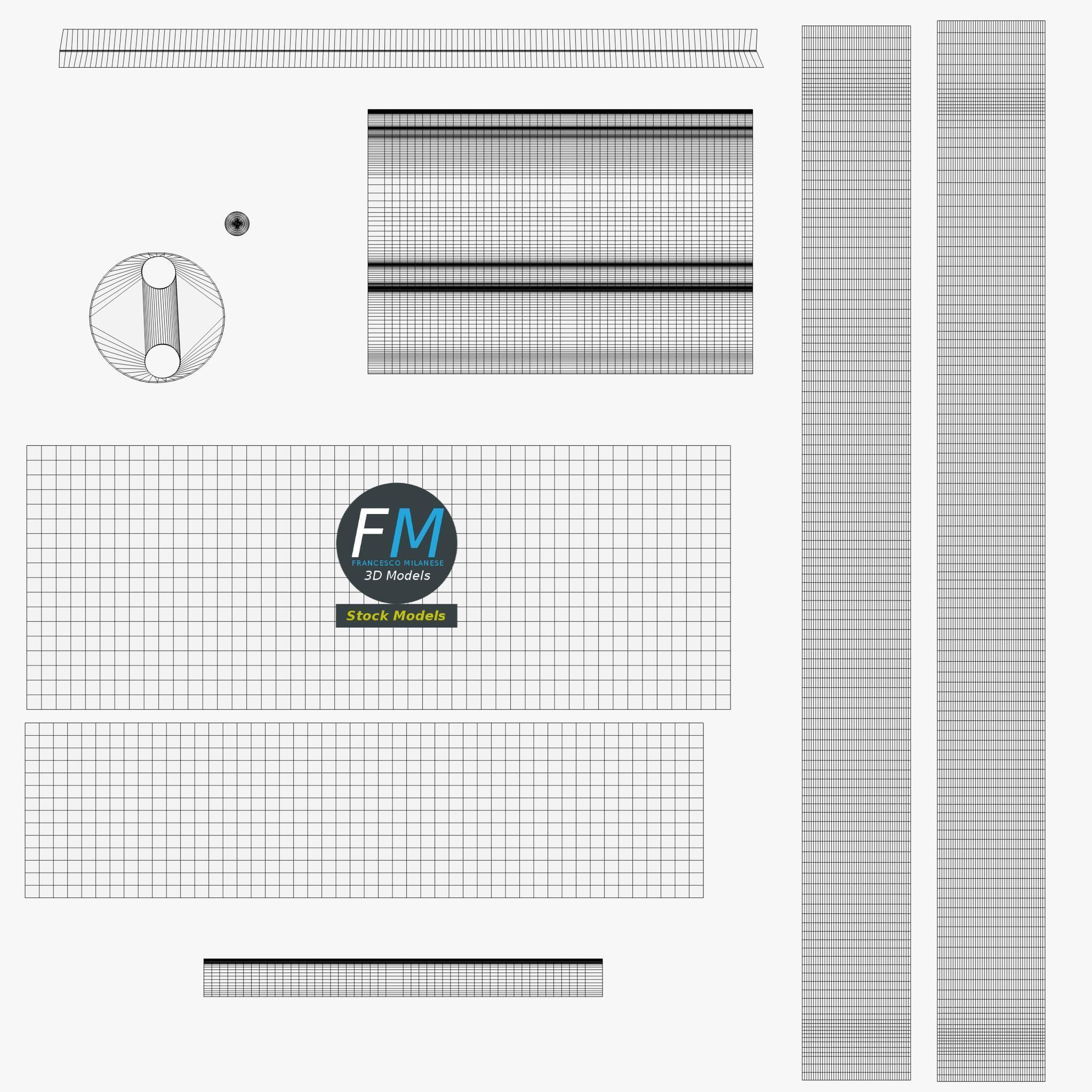 GE-style fluorescent light bulb lamp 3D model_11