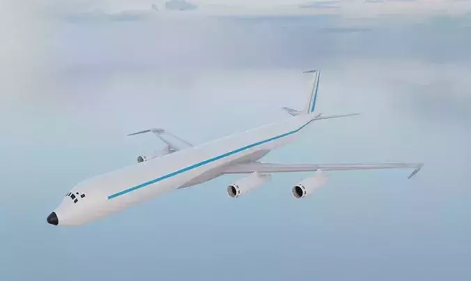 707-820-505 JT3D Style Quad Jetliner - Custom 1950s Plane