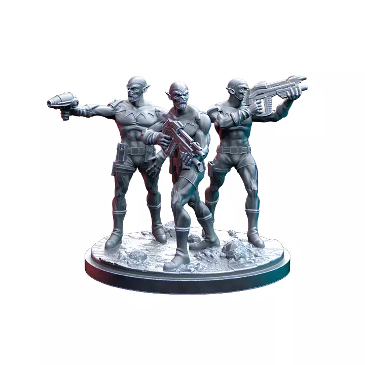 Shapeshifting Thugs On 50mm Base X - Printable Resin Model 3D print model