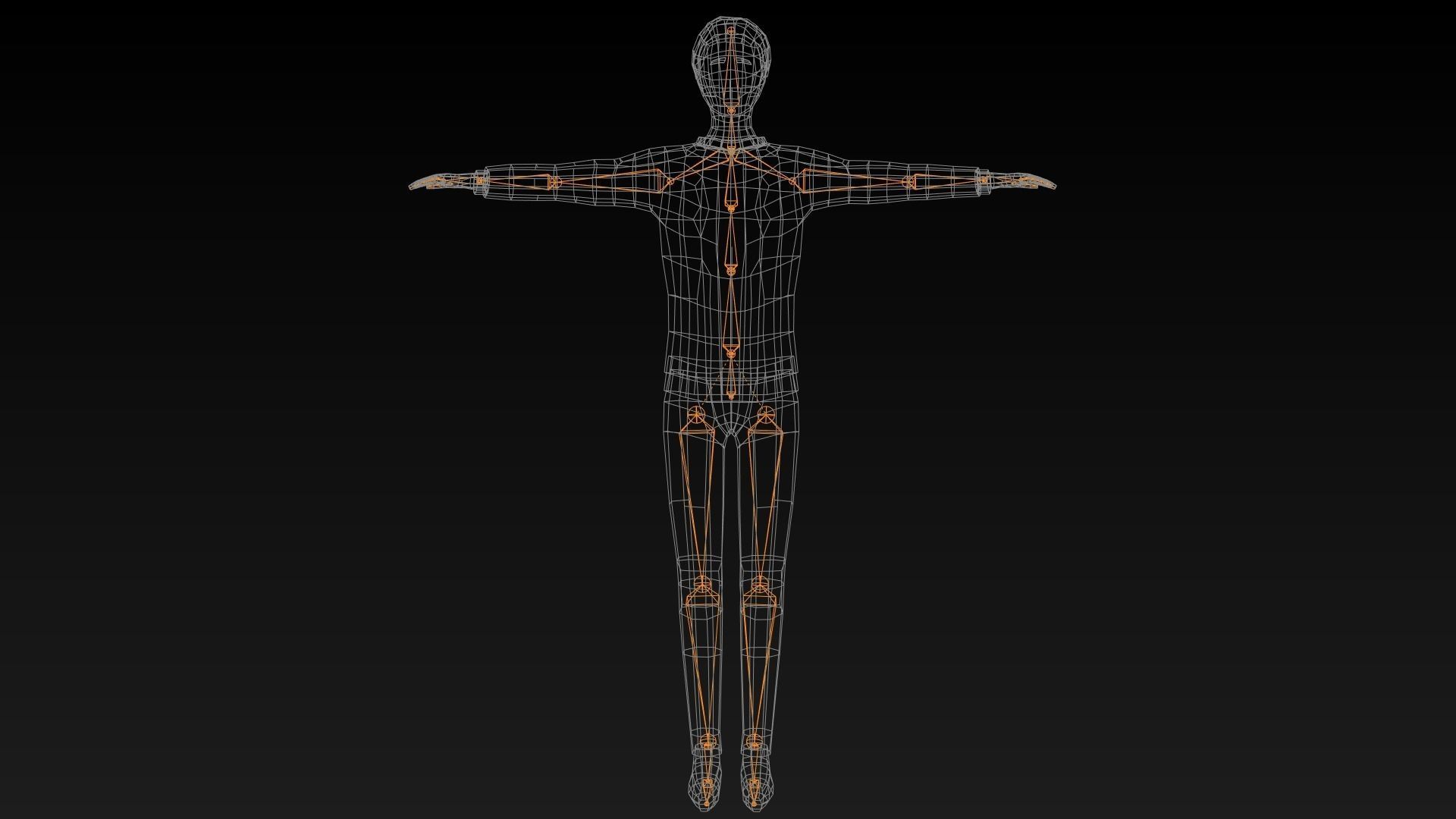 Low-poly Man Casual Clothes 5 Low-poly 3D model_4