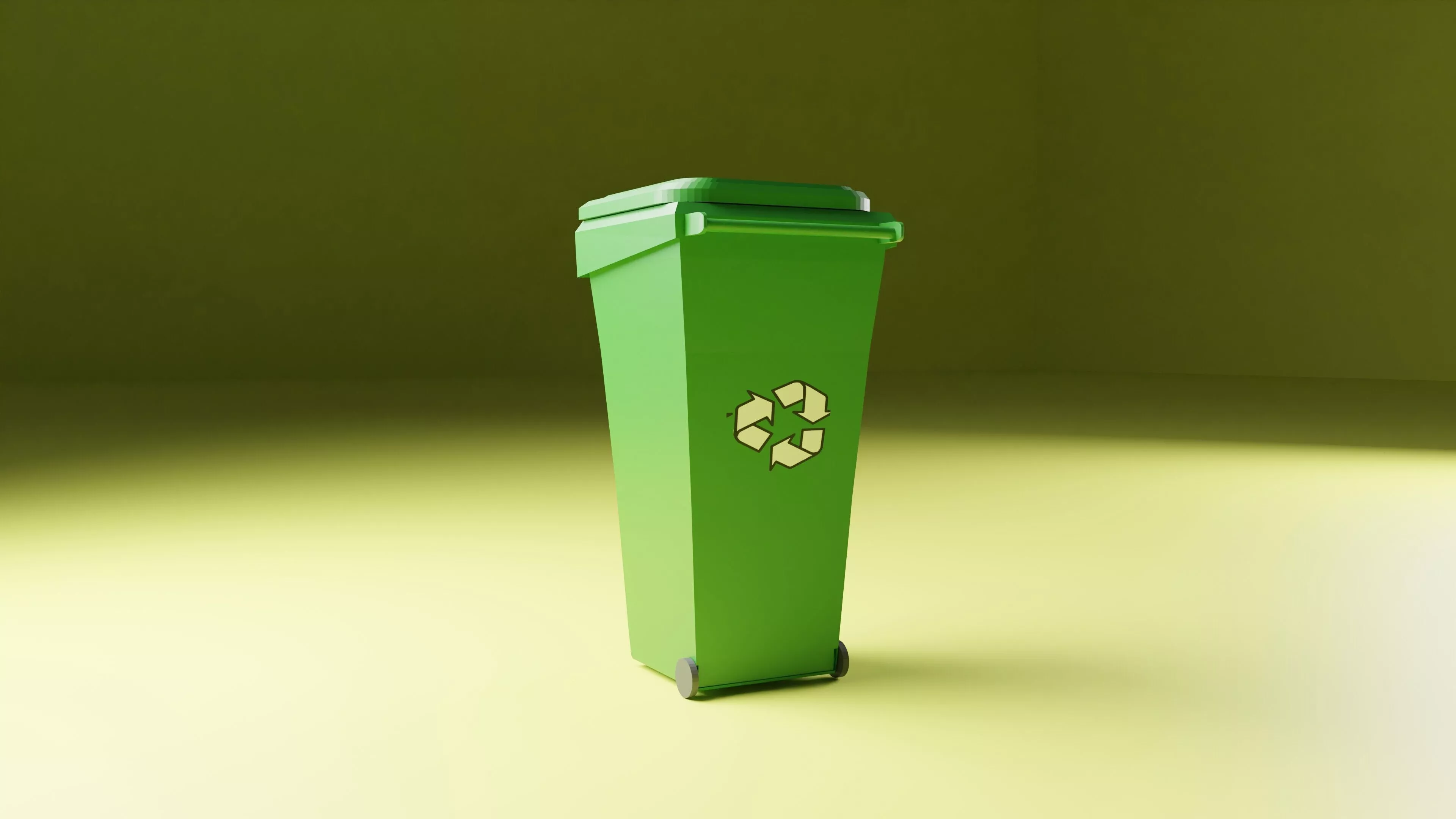 Low Poly Dustbin 3D Model Free low-poly 3D model