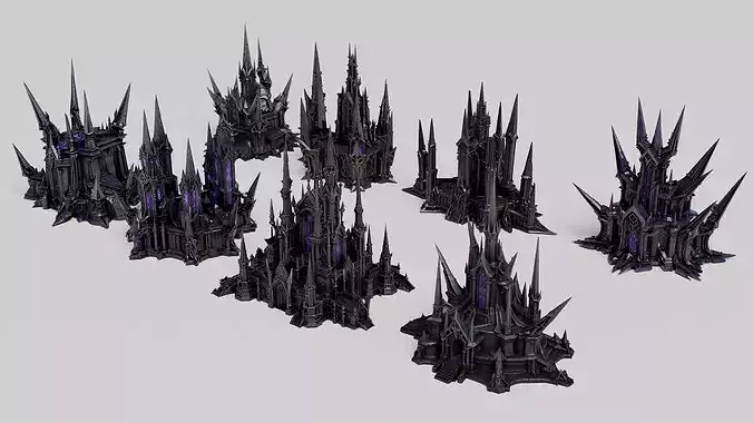Gothic Citadel and Fortresses Bundle - 8 Models
