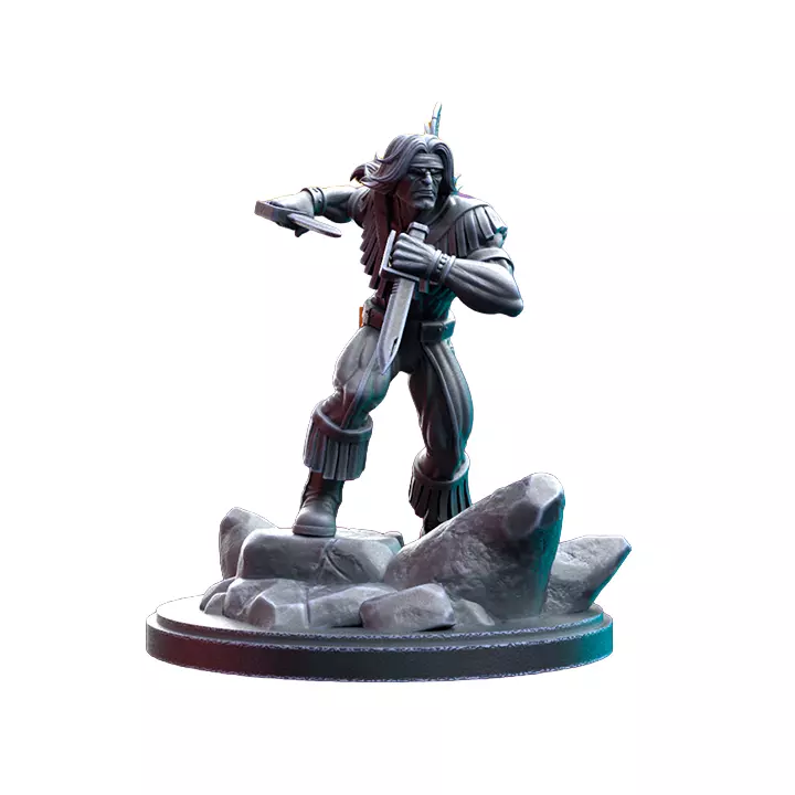 Running Sun On 50mm Base III - Heroic Scale Miniature 3D print model