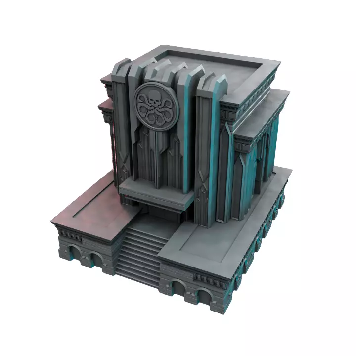 Headquarters X - Board Game Miniature STL 3D print model