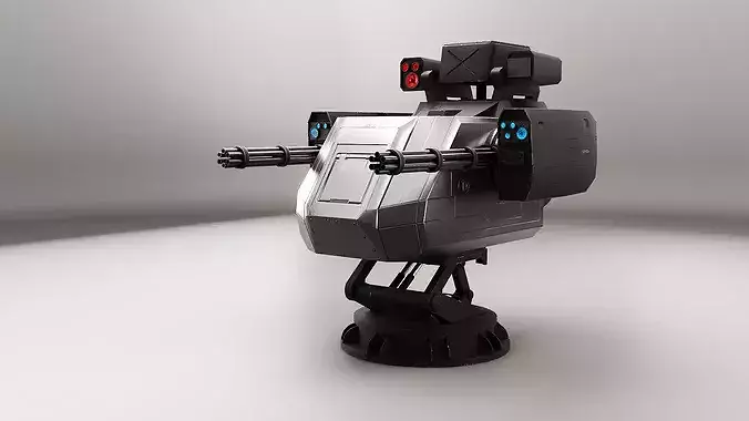 Sci-Fi Anti-Drone Turret PBR