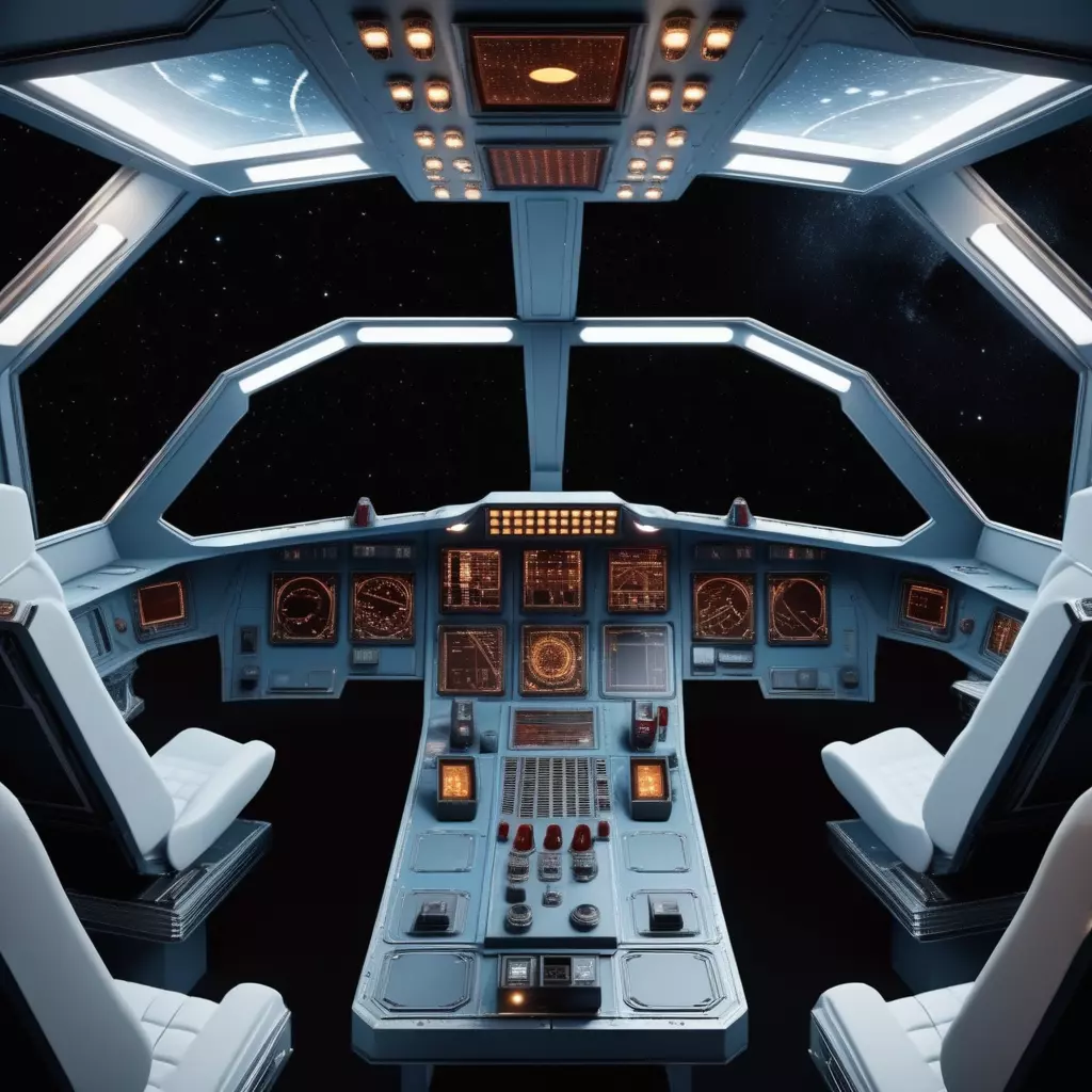 Retro Spaceship Cockpit Panel 3D model
