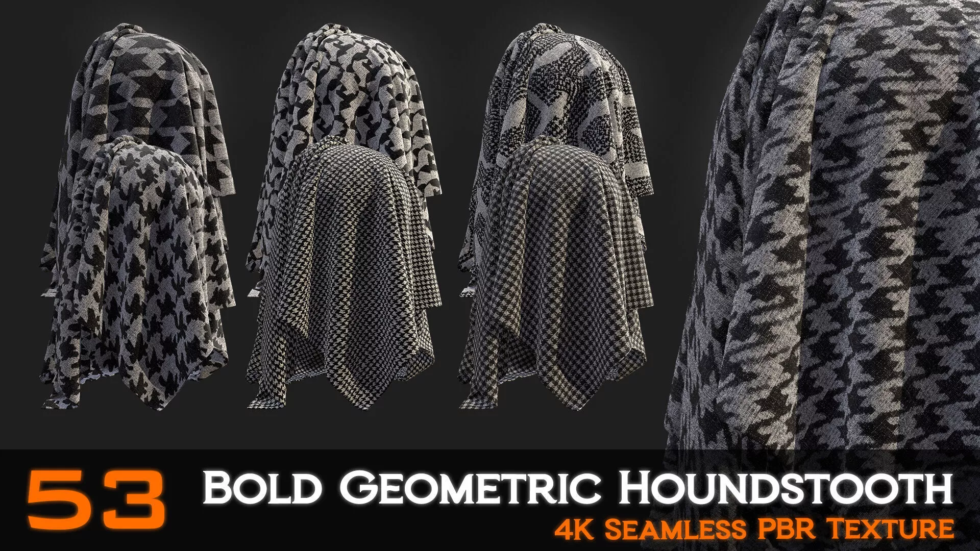 53 Bold Geometric Houndstooth Texture