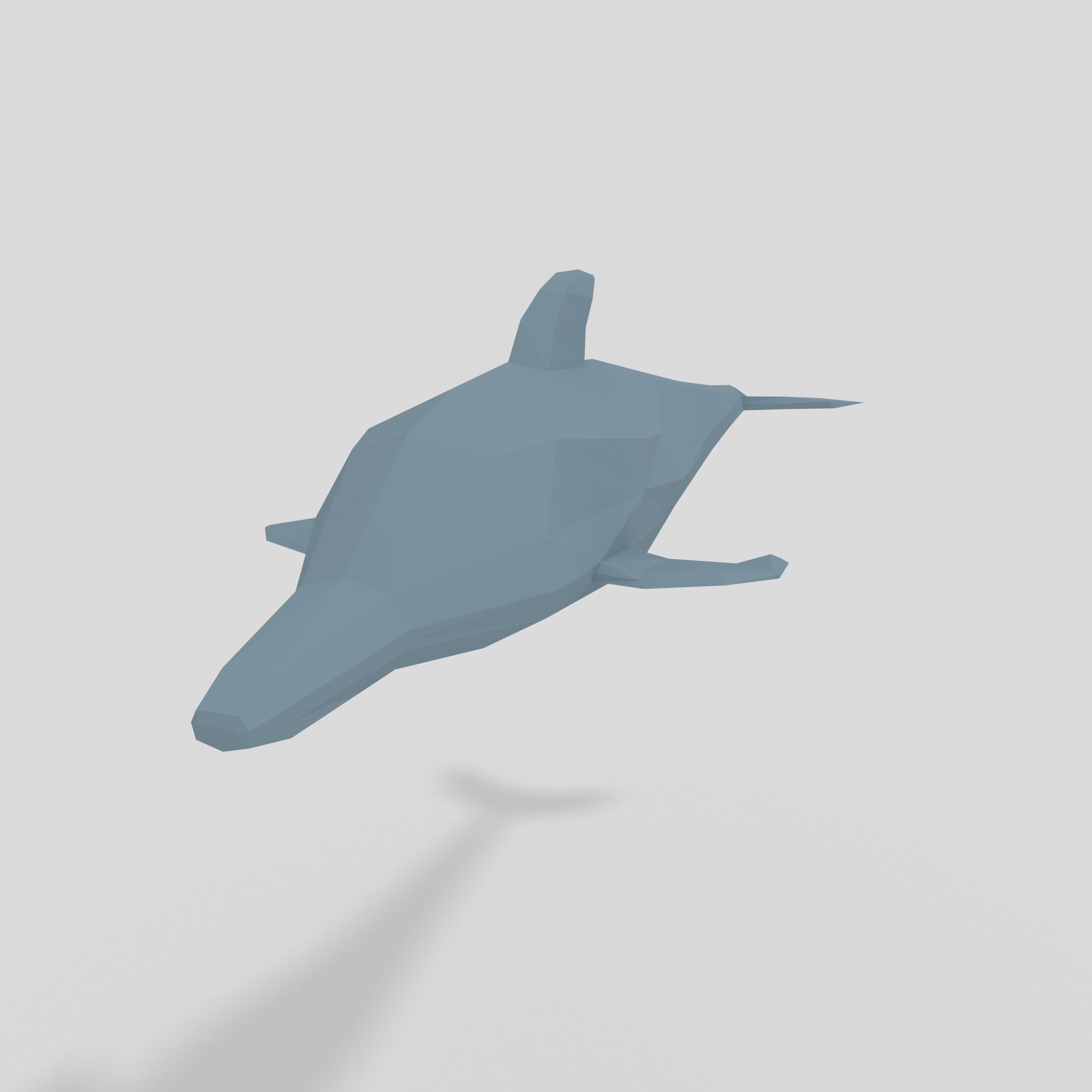 LowPoly Dolphin rigged Low-poly 3D model_2