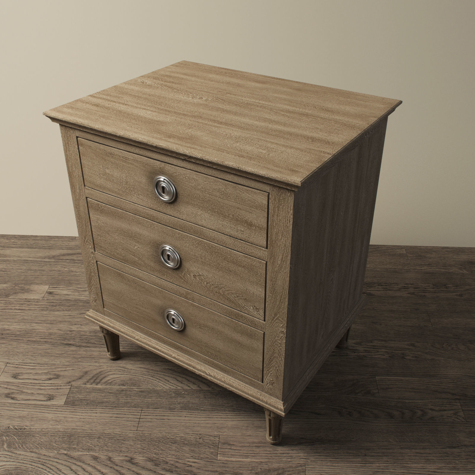 Restoration Hardware Maison Closed Nightstand 3D model CGTrader