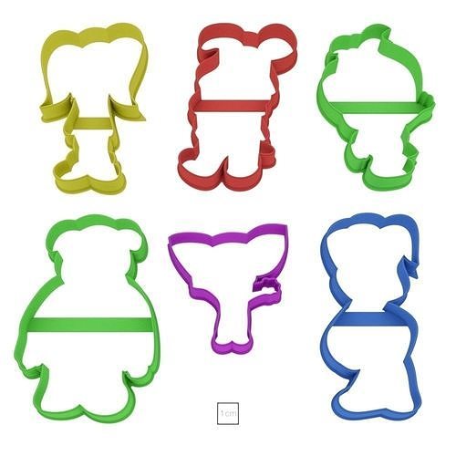 Set Barboskiny cookie cutter for professional Free 3D print model