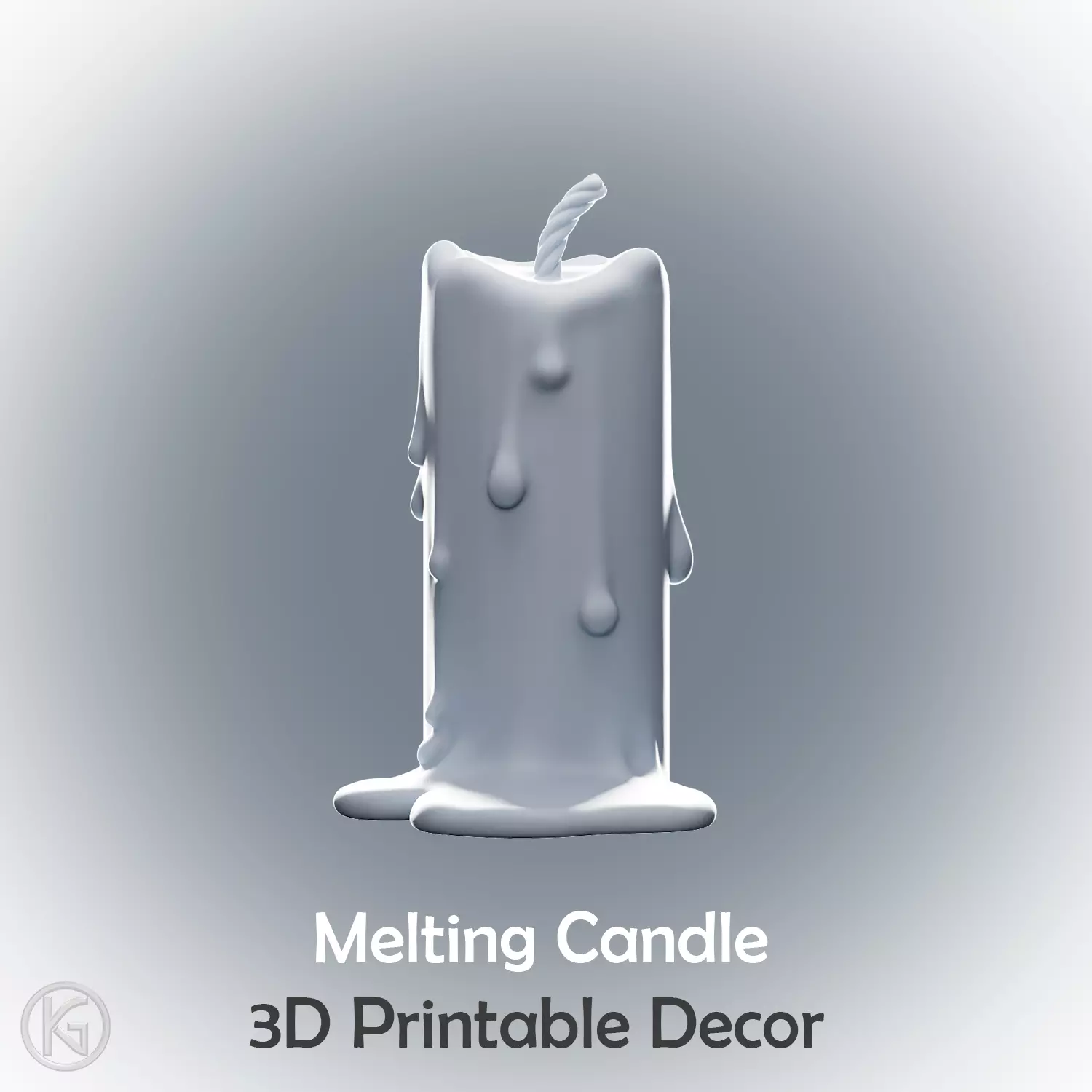 Melting Candle STL 3D print model