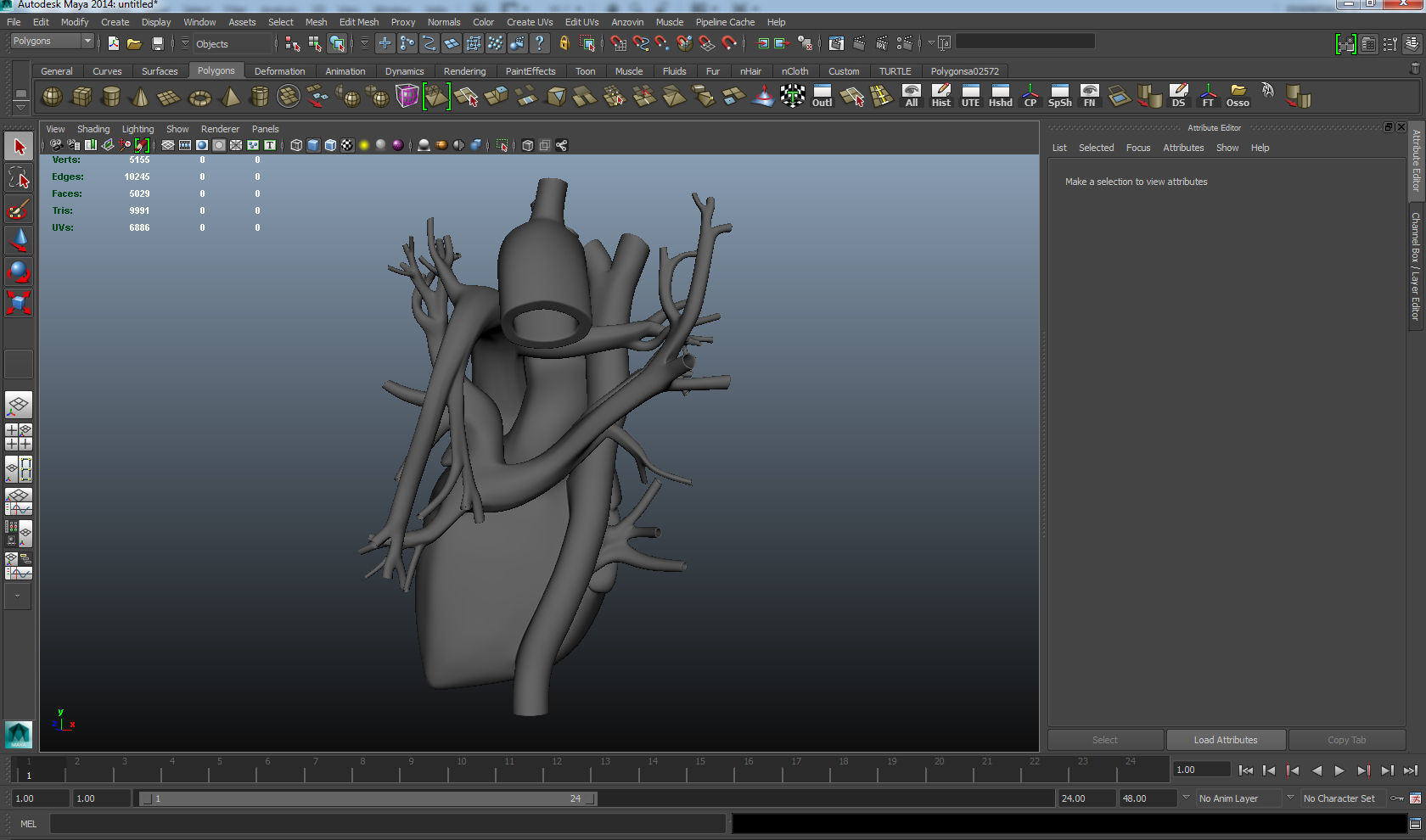Human Heart Low-poly 3D model_6