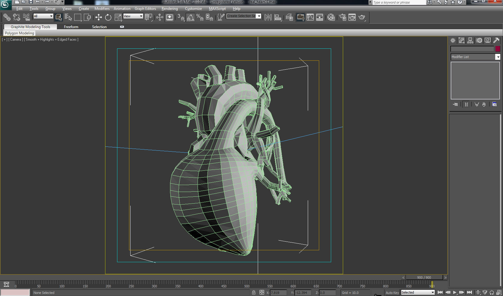 Human Heart Low-poly 3D model_4