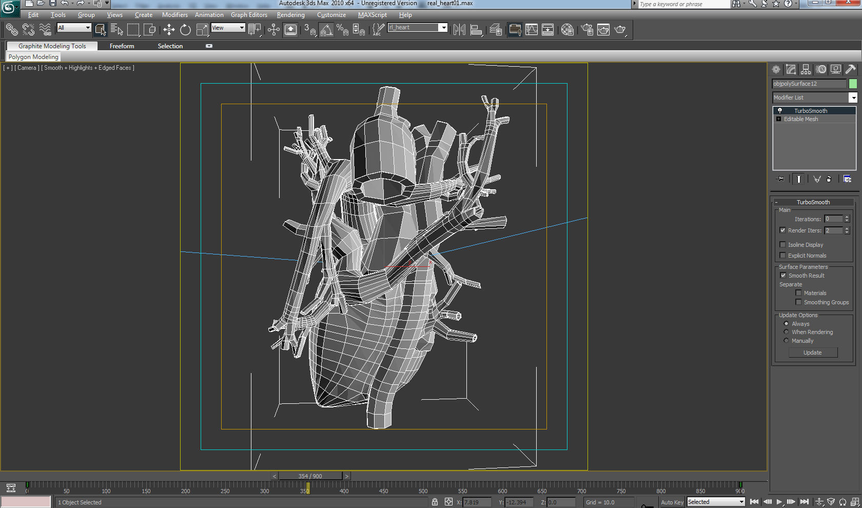 Human Heart Low-poly 3D model_5