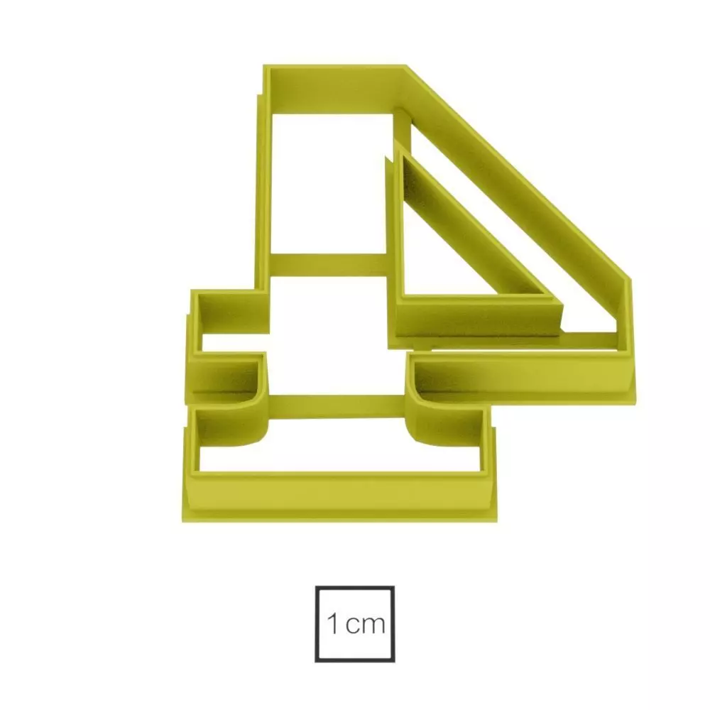 Number 4 70 m cookie cutter for professional Free 3D print model_0