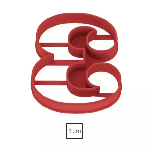 Number 3 70 m cookie cutter for professional