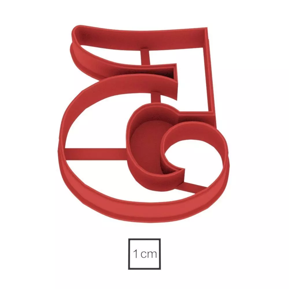Number 5 70 m cookie cutter for professional Free 3D print model_0